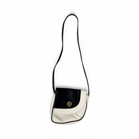 LARA P. PAUL BLACK & WHITE LEATHER SHOULDER BAG WOMAN - Picture 3 of 13